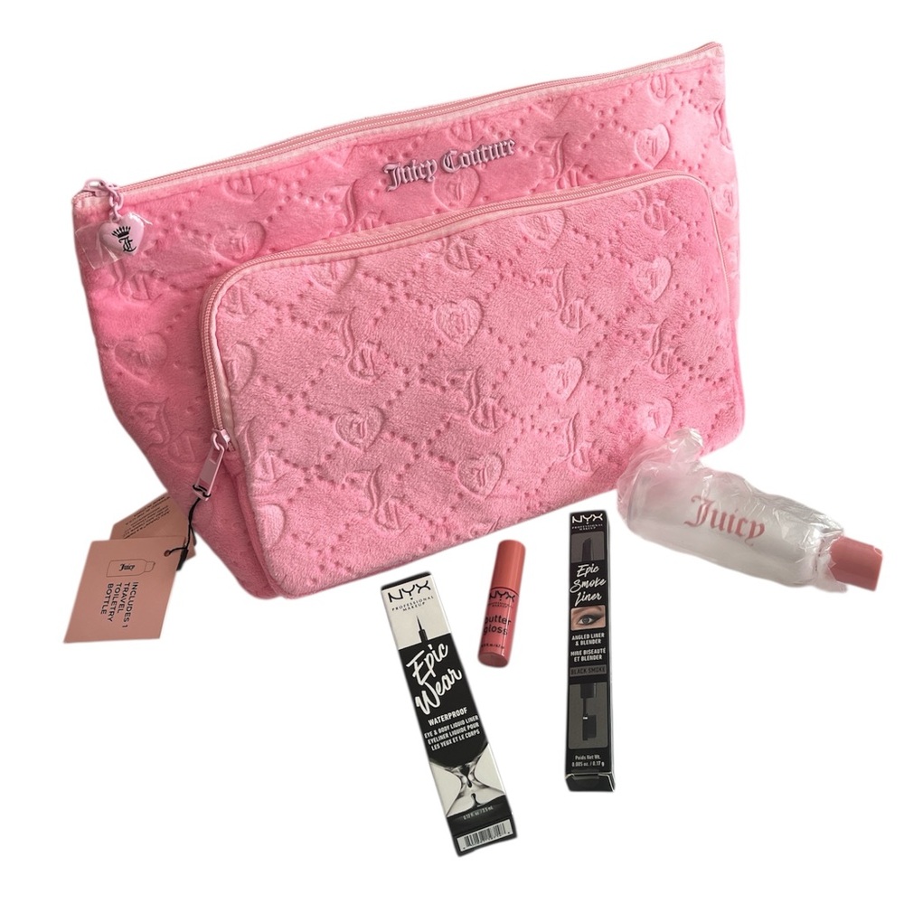 Juicy Couture Travel Bag & NYX 3 Piece Make-Up Bundle - NWT